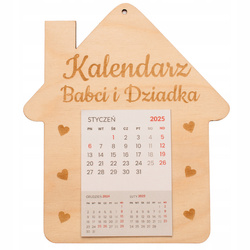 PREZENT na Dzień Babci i Dziadka Kalendarz Domek biurkowy z imionami