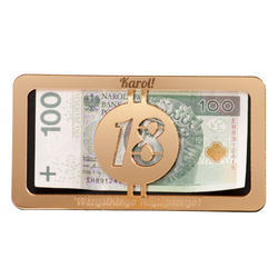 Koperta na pieniądze urodziny 18 30 50 ślub, chrzest prezent personalizacja