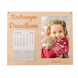 PREZENT na Dzień Babci i Dziadka Kalendarz na zdjęcie biurkowy imiona