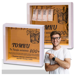 Ramka 3D z grawerem Prezent na 18 urodziny Twoje ostatnie 800 złote lustro